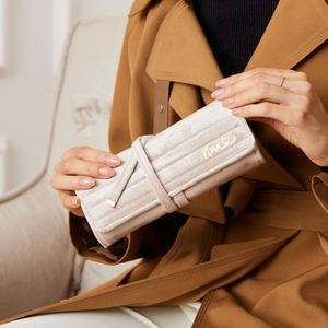 Sac de rangement pour bijoux en velours personnalisé, cadeau de mariage pour maman, cadeau d'anniversaire pour elle |   Pochette promotionnelle - Product Image 4
