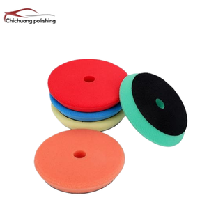 Tampon de polissage en éponge <span class=keywords><strong>blanche</strong></span> pour un polissage en une seule étape et une coupe légère, adapté aux polisseuses à double <span class=keywords><strong>action</strong></span> et rotatives, entretien automobile - Product Image 1