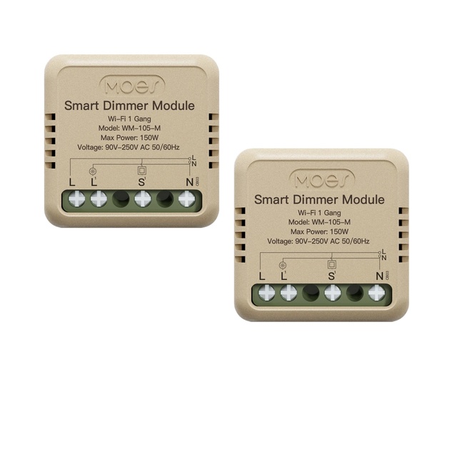 MOES RoHS Smart Home Automation Intelligent On-Off Controller Mini Wifi Zigbee Light Dimmer Switch Module Matter Relay Switch