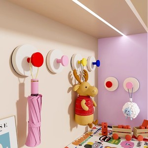 Suction Cup <b>Hook</b> Round <b>Wall</b> Mounted Strong Adhesive No Drilling <b>For</b> <b>Keys</b> Hats Bags - Product Image 2