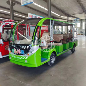 Autobús Turístico Eléctrico de Diseño Clásico con 14 Asientos, Color Verde Fresco, con Certificación CE y Motor - Product Image 1