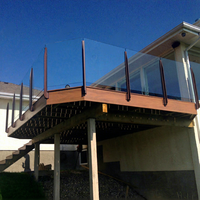 PRIMA Garde-corps en verre sans cadre, balustrade en verre trempé, garde-corps en verre, poteau en acier inoxydable, main courante de balcon moderne, sur mesure