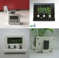 Timer Digitale da Cucina OEM Tascabile Magnetico con Display LCD, Batteria AAA, Due Cifre, Clip e Pulsante, Mini Bianco