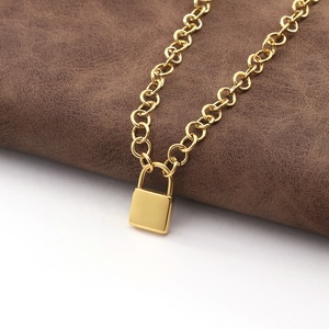 Cadenas Collier ras du cou en acier inoxydable 6mm O lien chaîne collier délicat blanc serrure collier plaqué <span class=keywords><strong>or</strong></span> - Product Image 1