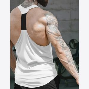 Camiseta Deportiva Personalizada al por Mayor, Talla Grande, Transpirable, Cómoda, de Algodón, para Hombre, para Gimnasio, con Espalda Cruzada en Y - Product Image 5