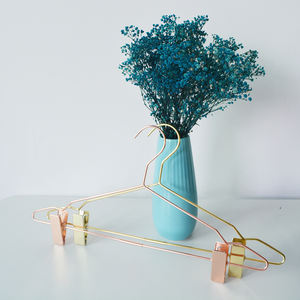 Style nordique Rose or métal cintre fer pantalon écharpe soutien-gorge affichage cintre avec 2 Clips mobiles pour placard salle de bain vêtements secs et humides - Product Image 3