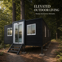 Maison mobile préfabriquée de luxe entièrement meublée Maison avec remorque Kit de maison conteneur extensible et pliable en acier à construction rapide