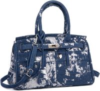 Nouveau sac à main en jean bleu classique, tendance, avec fermeture à rabat, motif uni, sacs fourre-tout de créateur pour femmes, pour le bureau