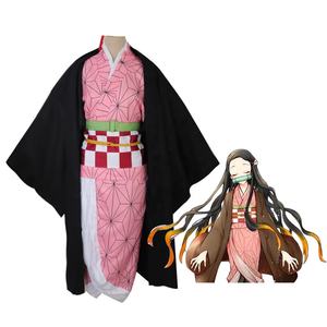 Disfraz de Cosplay de Anime Demon Slayer Kimetsu No Yaiba para Halloween, Conjunto Completo de Kimono para Hombre y Mujer de Tanjiro Kamado, Nezuko, Zenitsu y <span class=keywords><strong>Shinobu</strong></span> - Product Image 3