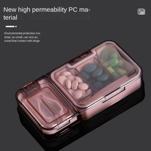 กล่องเก็บยาแบบพกพาอเนกประสงค์ 3 ช่อง ขนาดใหญ่ ปิดผนึกได้ พร้อมที่บดยา - Product Image 3