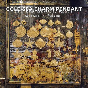 18K Or PVD Plaqué Acier Inoxydable DIY Pendentif Mer Série Sirène Shell & Étoile de Mer pour Enfants Plage Été Bijoux De Mode - Product Image 2