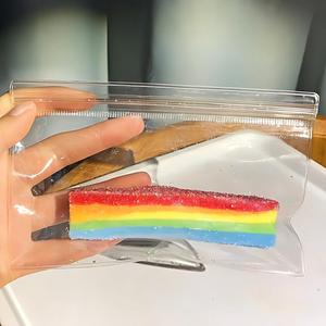 <b>Rainbow</b> Sour Strip Candy Squishy Toy, Realistic Gummy Squeeze Fidget Toy, Slow Rising Decompression Toy for Kids & Adults - Product Image 5