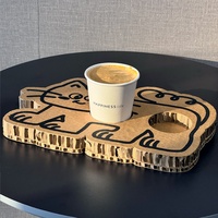 Support de présentation pour gobelets à café jetables en carton ondulé simple paroi Limonpack, pour café, 10 cm de diamètre