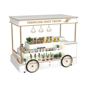 Good Quality Unique Food Two Sided Kisok Ordeorder Tricycle Truck Trolley Cart Street Tri Pod 2023 Touch Kiosk