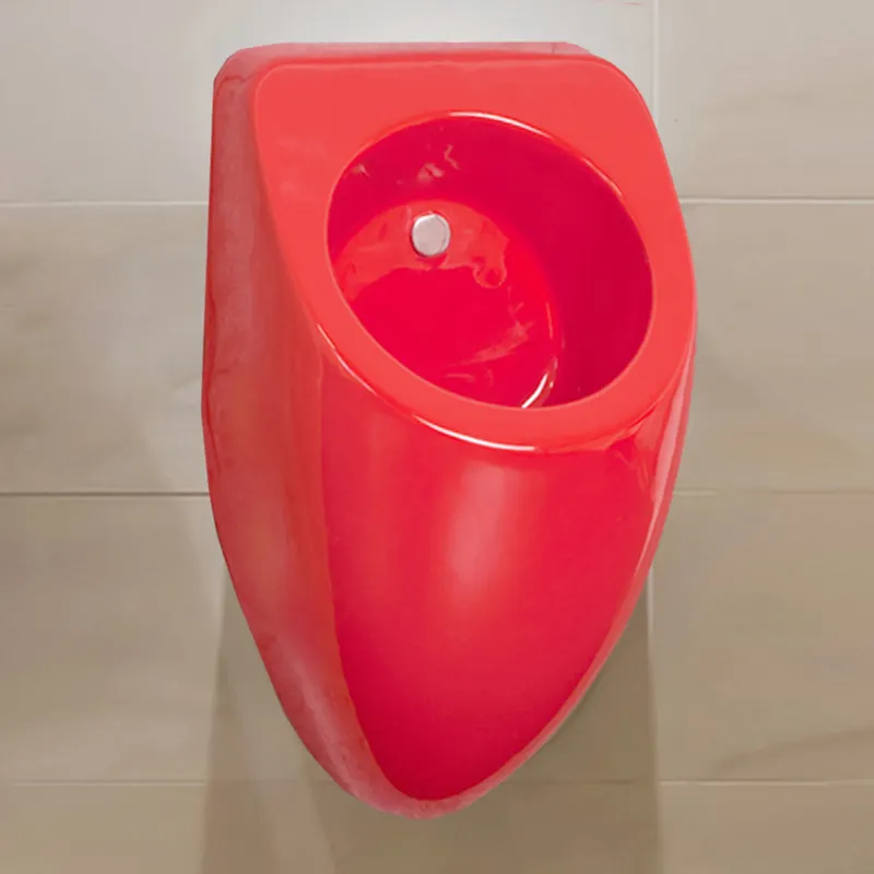 Toilet dinding urin merah alat kencing berdarah klub urin dengan sensor flush valve komersial penyemprot urin toilet mencuci