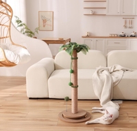 Structure d'escalade pour chat d'intérieur personnalisée en gros, avec jouet pour chat, structure en bois à gratter enroulée de corde de sisal naturelle, pour arbres à chatons