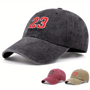 Gorra de béisbol versátil para todas las estaciones con visera de pico de pato, nueva, con letras bordadas 23, característica de tela común - Product Image 5
