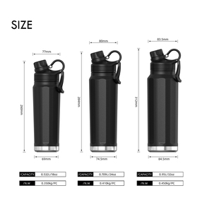 Thể thao ngoài trời 24oz 32oz du lịch trực tiếp uống thiết kế logo chân không chai nước bằng thép không gỉ cho phòng tập thể dục sử dụng hot - Product Image 6