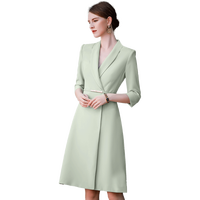 2024 automne Style minimaliste femmes robes ODM OEM classique ceinture Design bureau affaires femmes porter diverses couleurs usine