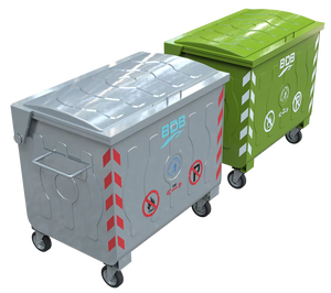 Contenedor de Basura para Exteriores con Pedal, Modelo BDB.10800-A, Personalizable, con Tapa Abatible y Almacenamiento en la Parte Superior - Product Image 4