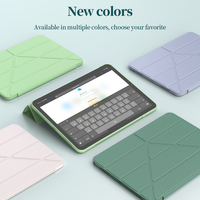 Étui pour iPad 9e/8e/7e génération (2021/2020/2019) 10.2 pouces couverture de support de visualisation multi-angle avec poche veille automatique