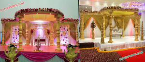 Fantaisie paon thème mariage Mandap décor paon thème mariage Mandap décoration bas prix Srilankan paon mariage Mandap - Product Image 5