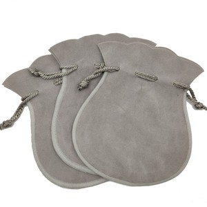 Bolsa de Regalo de Joyería de Gamuza Gris con Forma de Calabaza para Collar o Pulsera, Venta al Por Mayor - Product Image 2