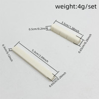 Ensemble de chevilles de ukulélé et de chevilles de pont de guitare en os de buffle de qualité supérieure pour pièces de rechange de guitare acoustique