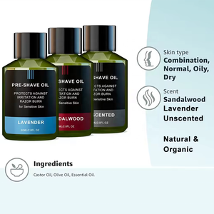 100% reines natürliches Männer-<span class=keywords><strong>Pre</strong></span>-<span class=keywords><strong>Shave</strong></span>-Bartöl schützt vor Reizung und Rasiermesser verbrennung - Product Image 2