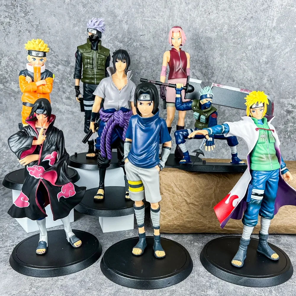 23Cm di vendita di giocattoli modello di statua GK Uchiha Sasuke Narutos Set di Figure da collezione d'azione A0008 Anime Figure