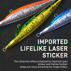 Ecooda Appât Bionique Mérou Corps Aplati sur le Côté 4 Pièces Clous en Acier Inoxydable Oeil 3D - Product Image 5