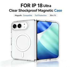Étui <span class=keywords><strong>de</strong></span> téléphone transparent magnétique sans fil avec charge sans fil TPU PC 2 en 1 antichoc pour <span class=keywords><strong>iPhone</strong></span> Duo - Product Image 2