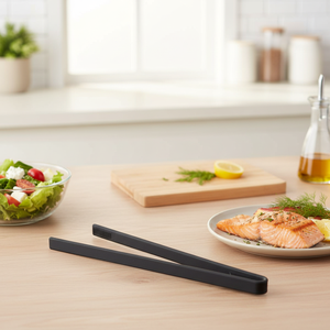 Ligne de collecte souple Pinces en silicone polyvalentes Conception traditionnelle Manche en acier inoxydable Pinces à servir les aliments écologiques Sûr - Product Image 3