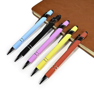 Promotional Custom Logo Pens Gripped Slimster Retractable Ballpoint Pen Medium Point Black Ink Smooth Writing Pens