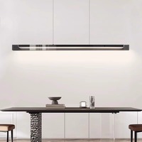 Lustre italien haut de gamme minimaliste pour salons et salles à manger, lampe de chambre moderne et simple, verre lumineux haut-bas, design créatif