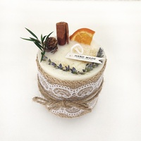 Bougies parfumées à piliers faites à la main avec des fleurs séchées Nouveau style pour la décoration de bar Fête des pères Mariage et idées cadeaux