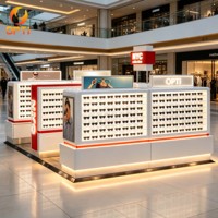 Kiosque optique à LED haute brillance, présentoir personnalisé pour lunettes de soleil et de vue pour centre commercial et boutique éphémère