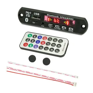 5V 12V amplifikatör araç ses alıcısı MP3 çalar WMA dekoder kurulu uzaktan kumanda ile kablosuz Bluetooth ses modülü kurulu