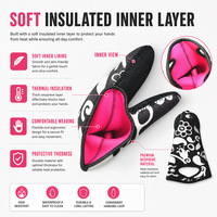 Gants de four en néoprène personnalisés pour adultes, résistants à la chaleur, imprimés, imperméables, pour la cuisson, vente en gros