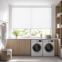 Stores enrouleurs modernes et simples en tissu personnalisé avec chaîne manuelle, filtrant la lumière du jour, installation facile pour la maison et l'appartement