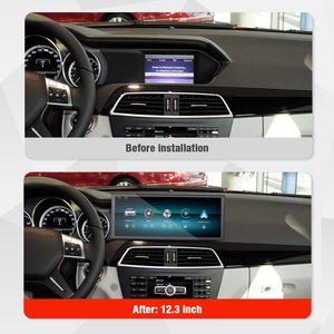 Écran multimédia Foforfor 12,3 pouces 2400*900 pour <span class=keywords><strong>Mercedes</strong></span> Benz Classe C 2011-2014 OEM LINUX Carplay <span class=keywords><strong>GPS</strong></span> DSP Autoradio - Product Image 5