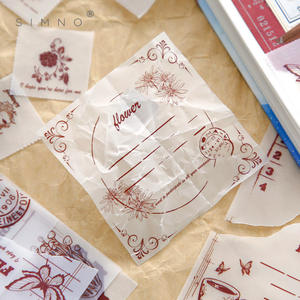 30 feuilles par paquet, notes autocollantes, série vintage, journal botanique vintage, fonds décoratifs DIY - Product Image 3