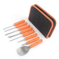 Nieuwe Pompoensnijset Met Stencils Pompoensnijgereedschap Voor Decoratie