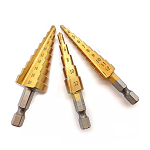 Hexagon Shank HSS Wood Metal Drilling Titanium <b>Step</b> <b>Drill</b> Bits HS-BT03 Hs-bt03 <b>Step</b> <b>Drill</b> Bit Titanium - Product Image 6