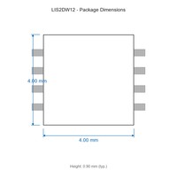 Circuit intégré fiable pour télécommunications à faible consommation LIS2DW12 1,62 V à 3,6 V 0,93 uA