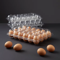 Fabricant d'usine de Qingdao, boîte d'emballage pour œufs de poulet en plastique PET jetable sur mesure, barquette en blister pour œufs de volaille