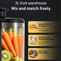 Blender Jus Segar Portabel, Smoothie Manual & Elektrik, Desain Anti Bocor, Pengeluaran Ampas Otomatis, Operasi Senyap, Portabel 3L ODM