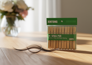 XINTONG Petites pinces à cheveux en bambou avec ressort noir 20 pièces Utilisation quotidienne pour femmes Style simple - Product Image 2