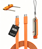 Cable de Silicona de 240W con Soporte Desmontable - Tipo-C Universal 90 °   Angle, Velocidad de Transferencia de Datos de 480 Mbps para iPhone 18 17 Pro Max