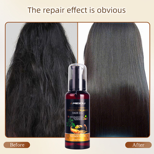 Traitement à l'huile de kératine en marque privée, végétalien, nourrissant, anti-chute de cheveux, sérum au collagène et au ginseng, huile capillaire - Product Image 2